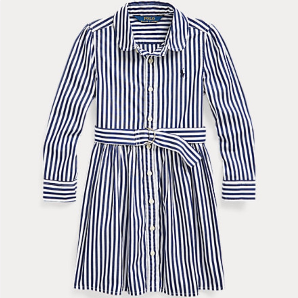 Polo Ralph Lauren Kid's Striped Cotton Shirtdress NAVY